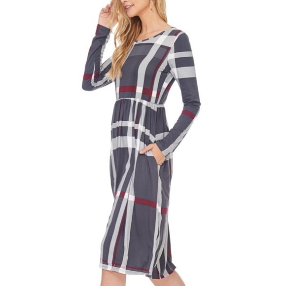 Grey Dark line Dress - Picture 2 of 5